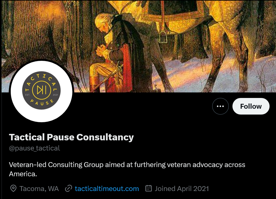 Tactical Pause Consultancy
@pause_tactical
Veteran-led Consulting Group aimed at furthering veteran advocacy across America.